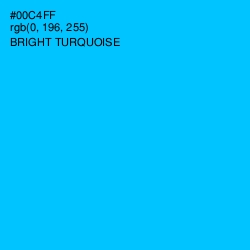 #00C4FF - Bright Turquoise Color Image